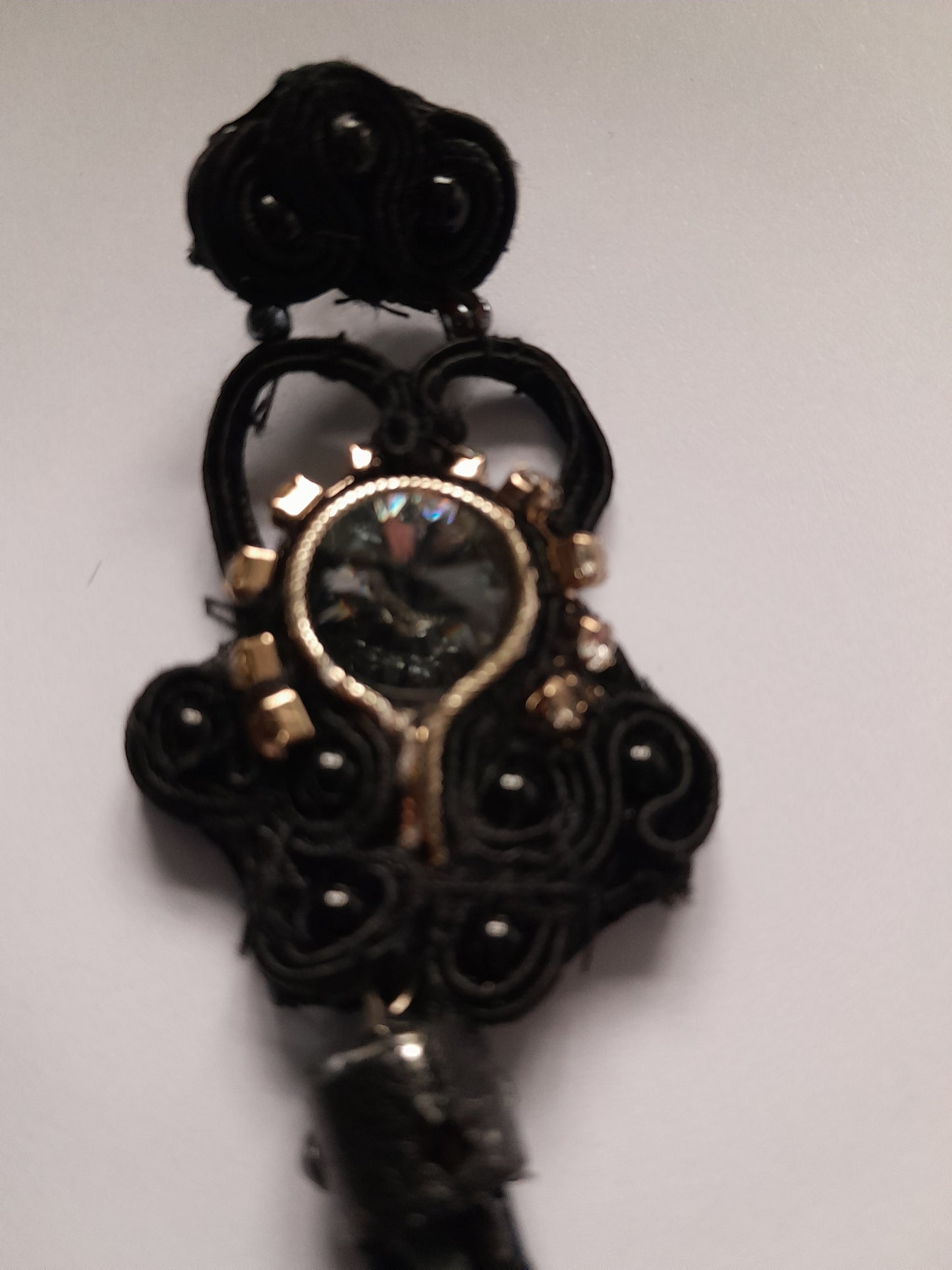 Black gothic earrings