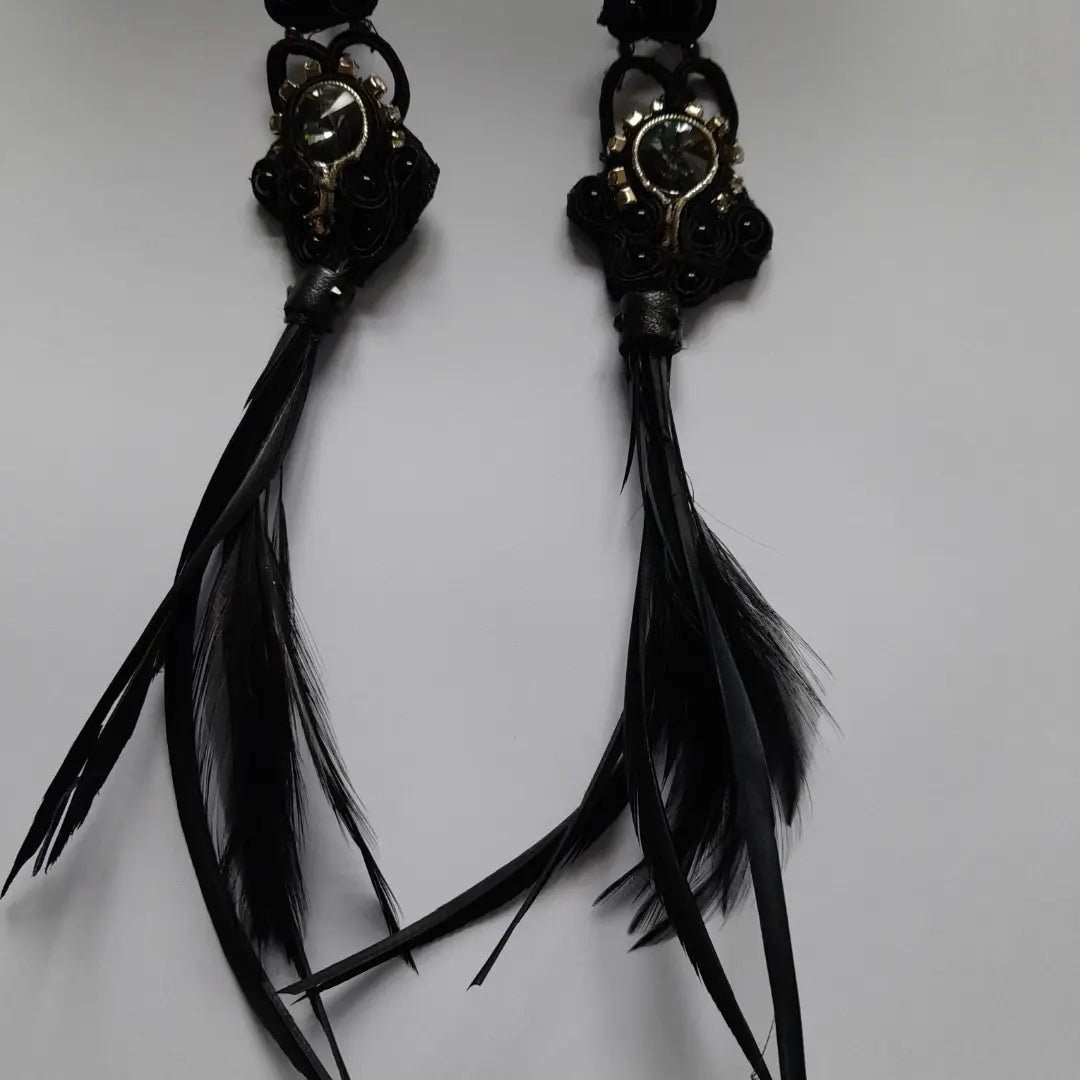 Black gothic earrings