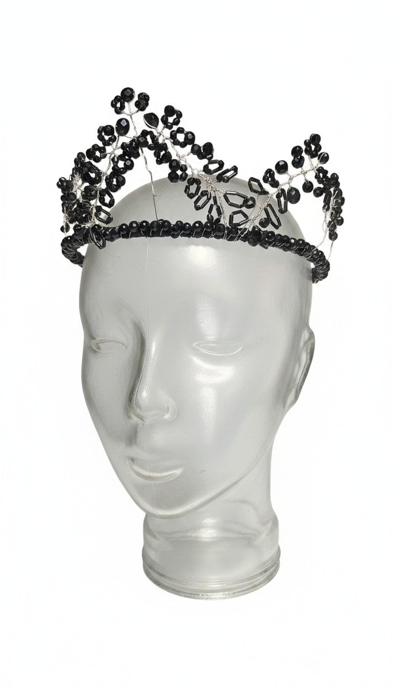 Black goth bridal crown