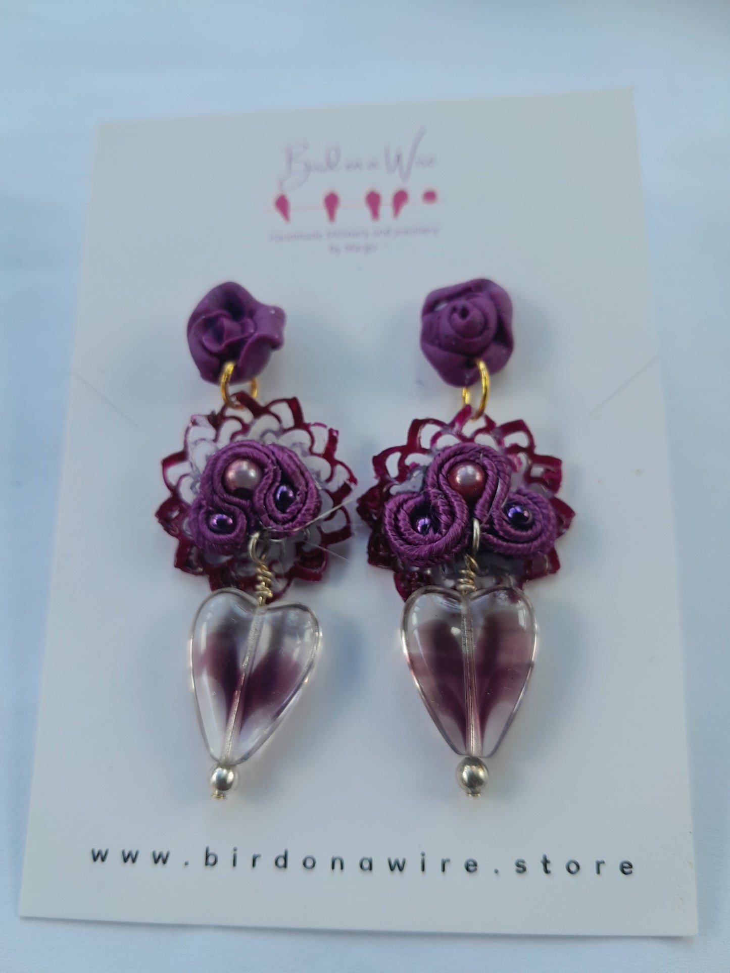 Purple Victorian inspired earrings