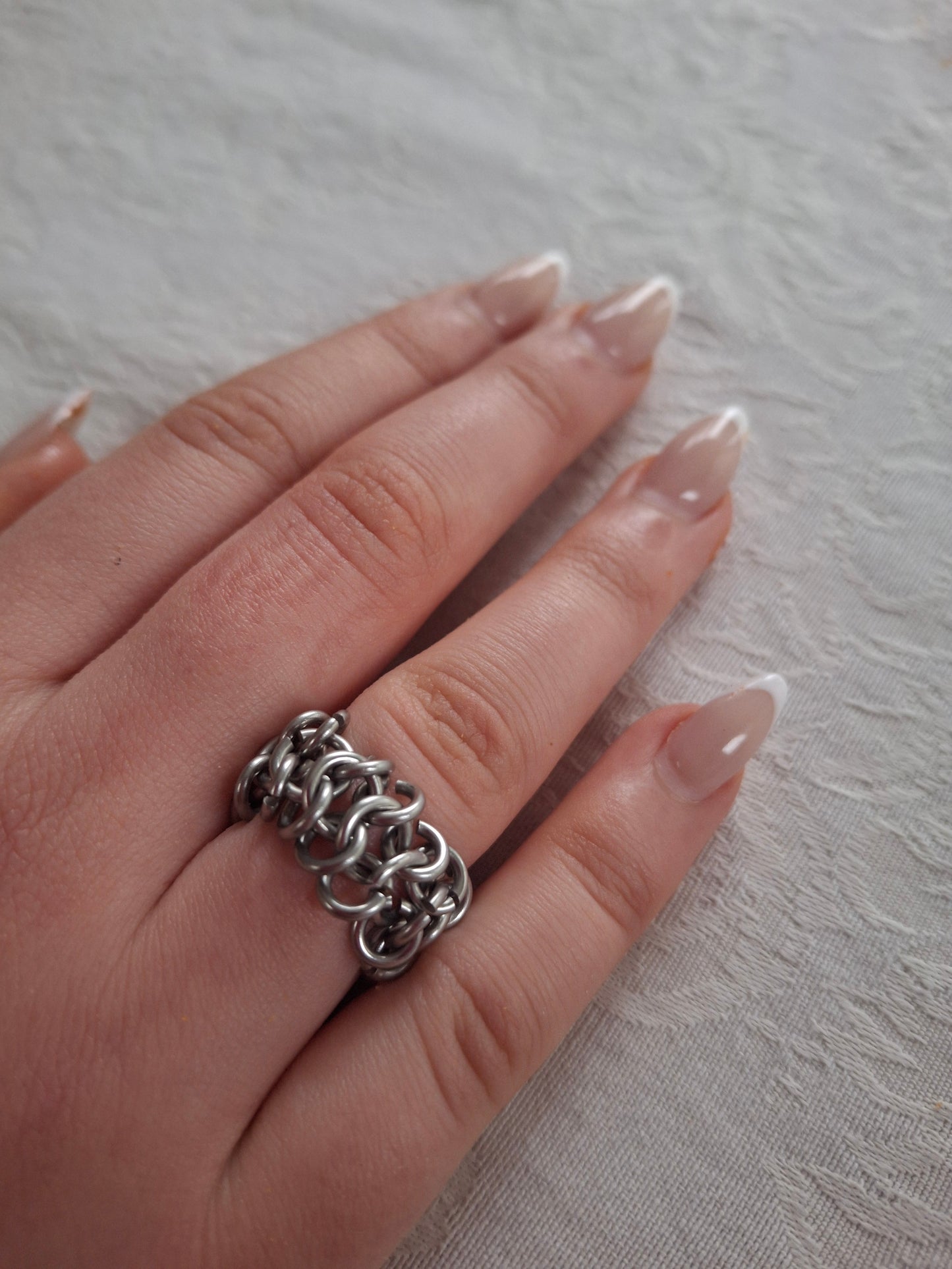 Chainmail stainless steel ring