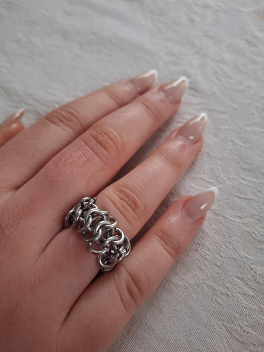 Chainmail stainless steel ring