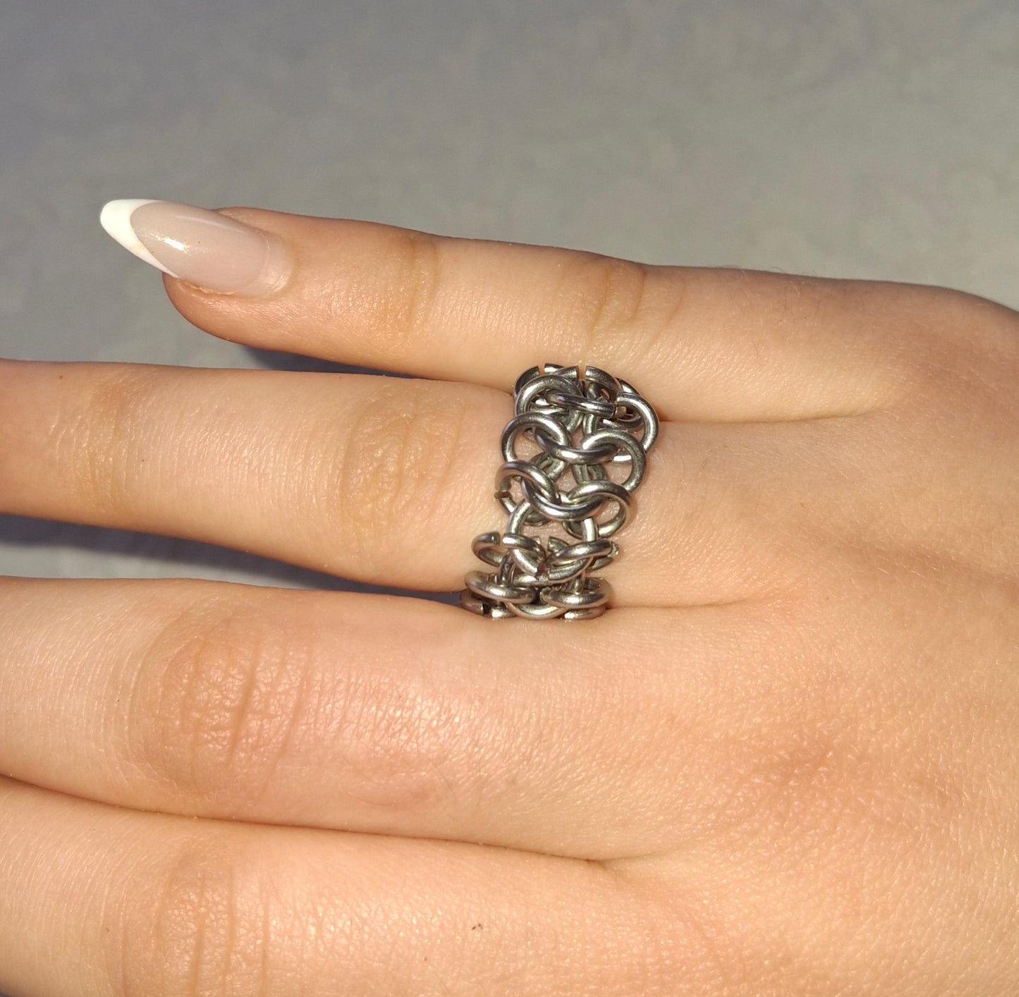 Chainmail stainless steel ring