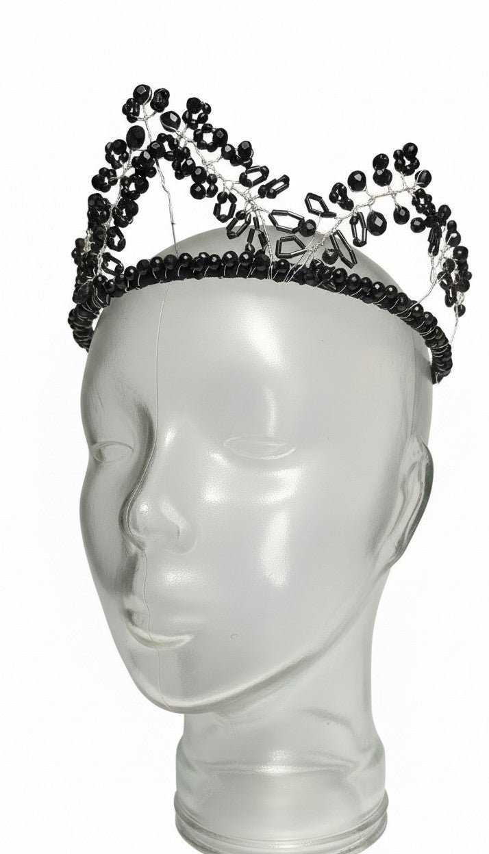 Black goth bridal crown