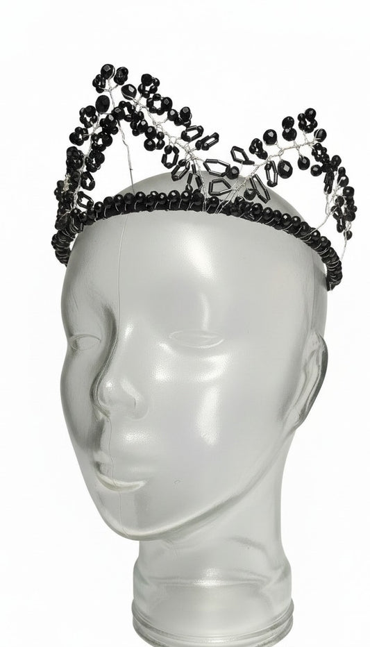 Black goth bridal crown