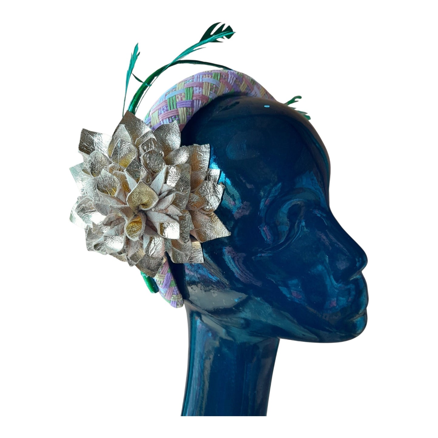 Golden Dahlia branch padded hairband