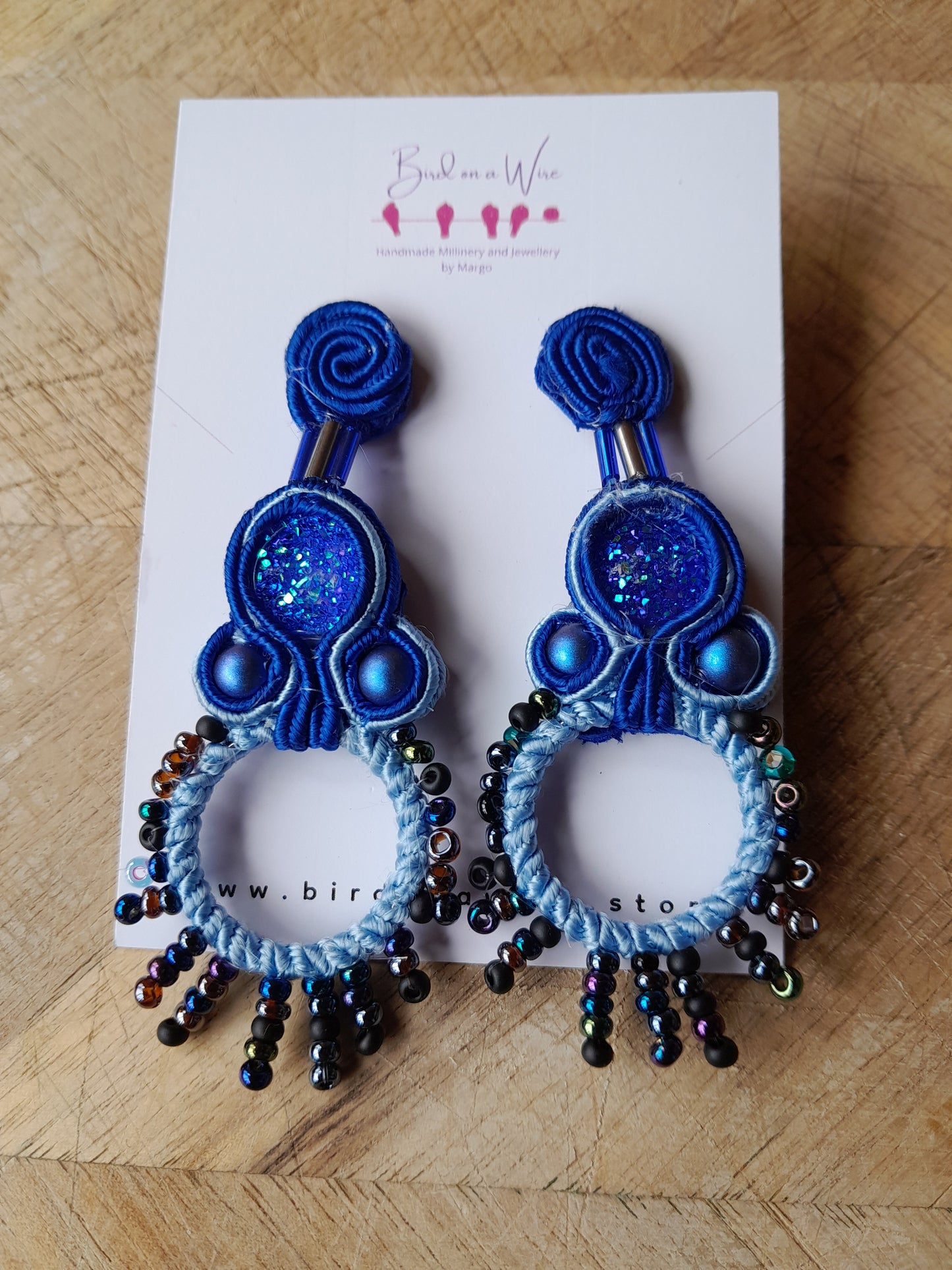 Royal blue Soutache Earrings