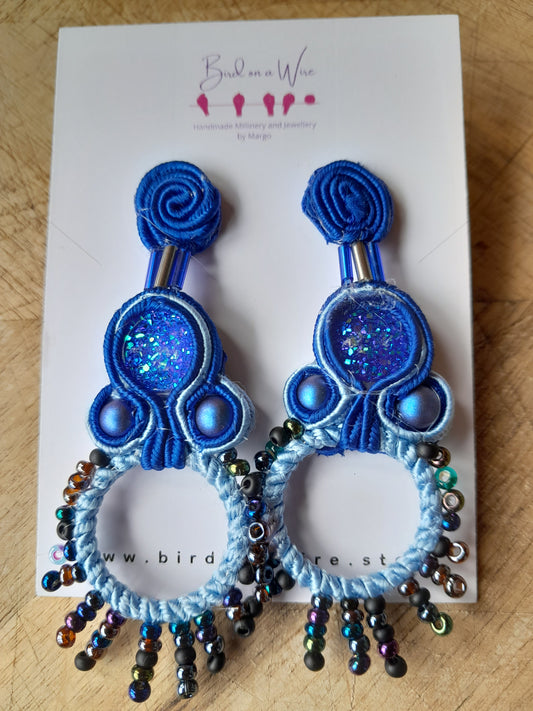 Royal blue Soutache Earrings