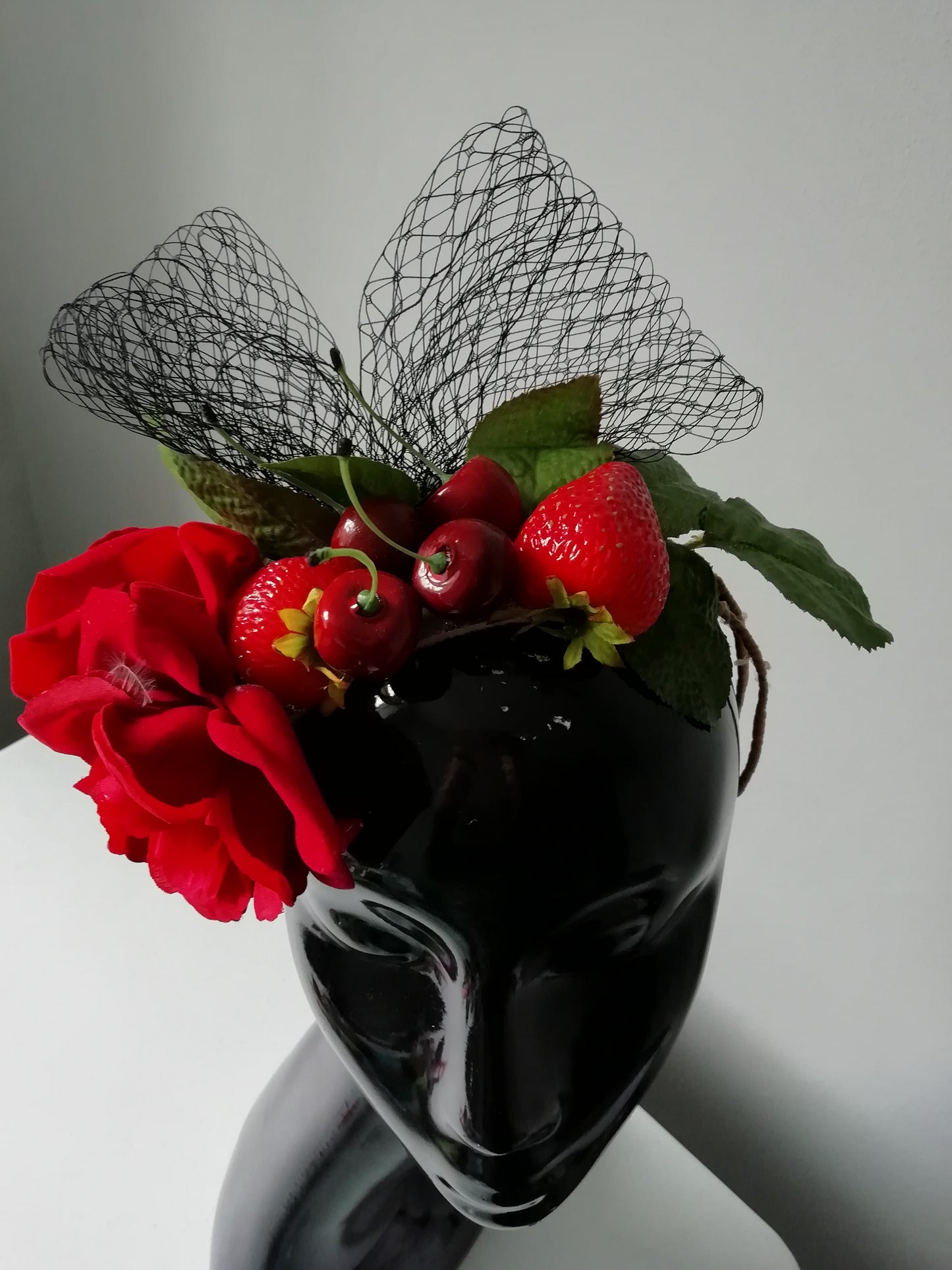 Red Cherry Rockabilly Fascinator